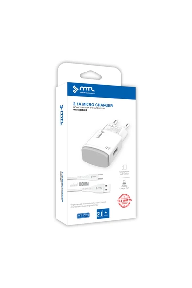 MTL  Micro USB Ev Tipi Şarj Seti 2.1 Amper 10.5W MT1203