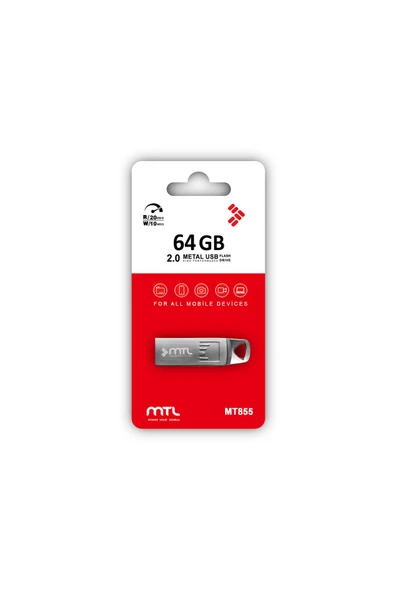 MTL  64 GB USB Flash Bellek Sürücü Metal MT855