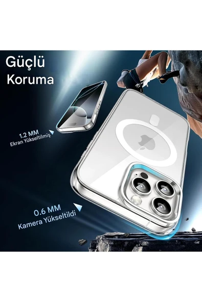 MTL  iPhone 16 Pro Max Şeffaf Magsafe Kılıf - 4