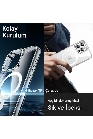 MTL  iPhone 16 Pro Şeffaf Magsafe Kılıf - 5