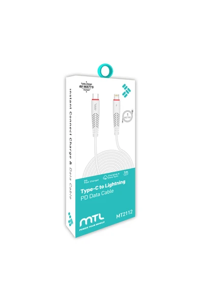 MTL  Type-c To Iphone Lightning Silikon Hızlı Şarj Ve Data Aktarım Kablosu 2 Metre 60w Mt2212