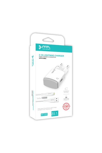 MTL  İphone Lightning Usb Ev Tipi Şarj Seti 2.1 Amper 10.5w Mt1205