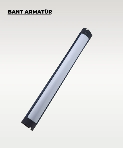 36W Siyah Led Bant Armatür Beyaz Işık - 10 Adet - Resim 2