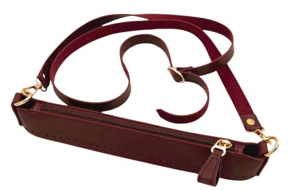 Angel Çanta Aksesuar Atina Model Bordo Renk Çanta Yapım Seti Light Gold Metalli - Resim 2