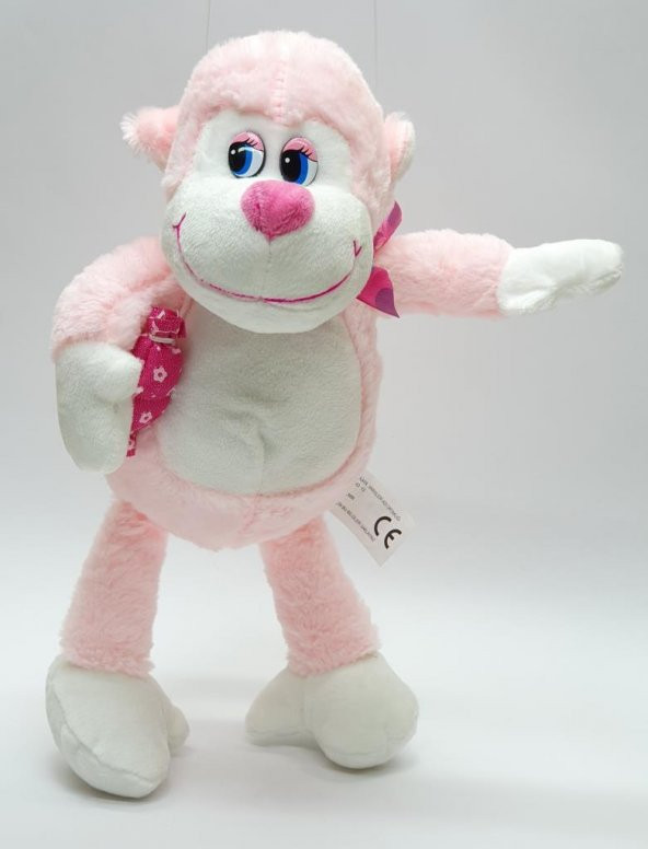 Peluş Maymun Pugi - D3188 - Pembe - 2