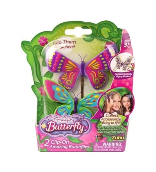 Butterfly Renki Kız Çocuklar İçin Toka Seti (2 Adet)