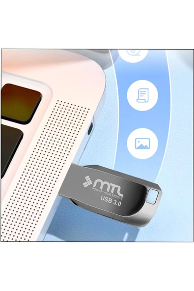 MTL  128 GB USB Flash Bellek Sürücü USB 3.0 Metal MT874 - 4
