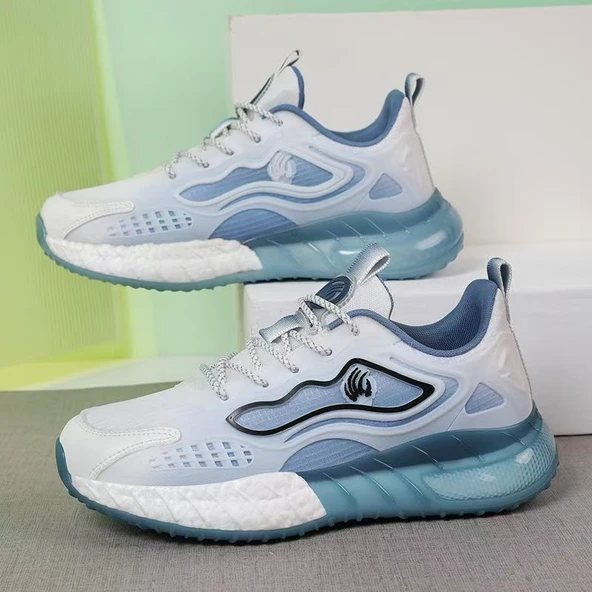 Unisex Spor Ayakkabı (Beyaz - Mavi)