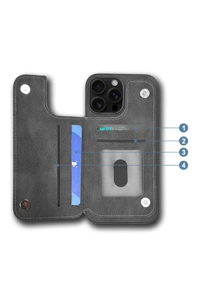 MTL  iPhone 16 Pro Max Deri Cüzdan Kılıf - 3
