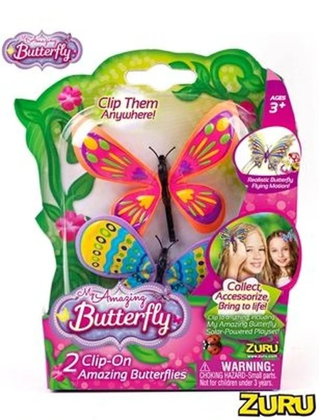 Butterfly Renki Kız Çocuklar İçin Toka Seti (2 Adet) - 2