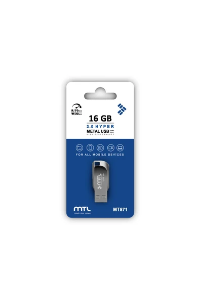 MTL  16 GB USB Flash Bellek Sürücü USB 3.0 Metal MT871