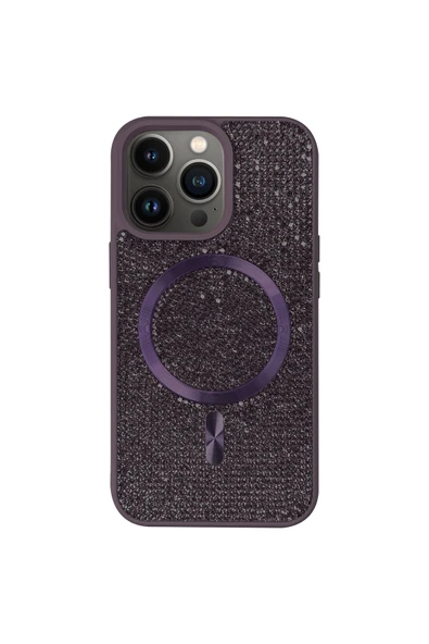 MTL  iPhone 15 Pro Taşlı Magsafe Kılıf