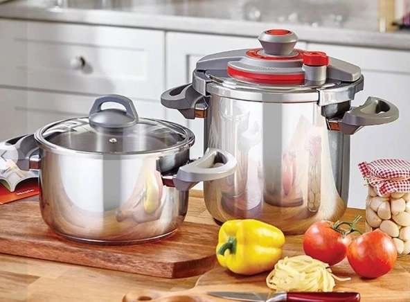 FALEZ CST-1007 COOK-FEST 4+7 LT DUDUKLU TENCERE KIRMIZI
