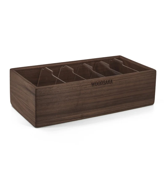 Woodsaka Gobi Kartvizit Organizer - Ceviz - 32cm x 10.4cm x 6cm