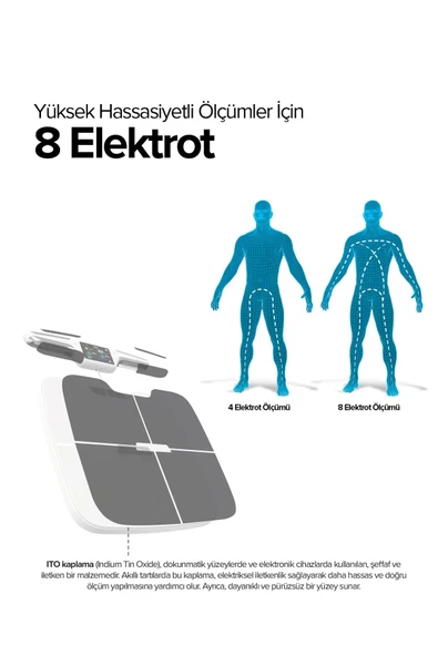 Bester BS9250 8 Elektrotlu Akıllı Tartı ITO Kaplamalı Segmental Analiz, 3.5 TFT Ekran - Resim 4