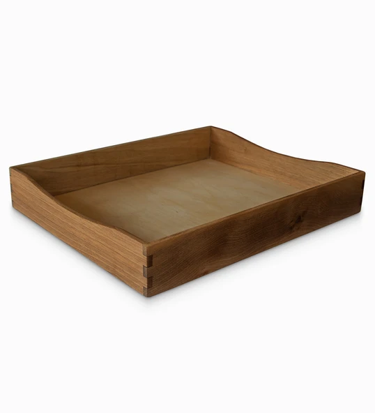 Woodsaka Dergi ve Evrak Kutusu - Ceviz & Huş Ağacı Kontraplak Taban - 34cm x 28cm x 5cm