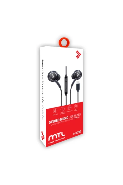 MTL  Type-C Girişli Stereo Kulak İçi Silikonlu Kablolu Kulaklık MT292