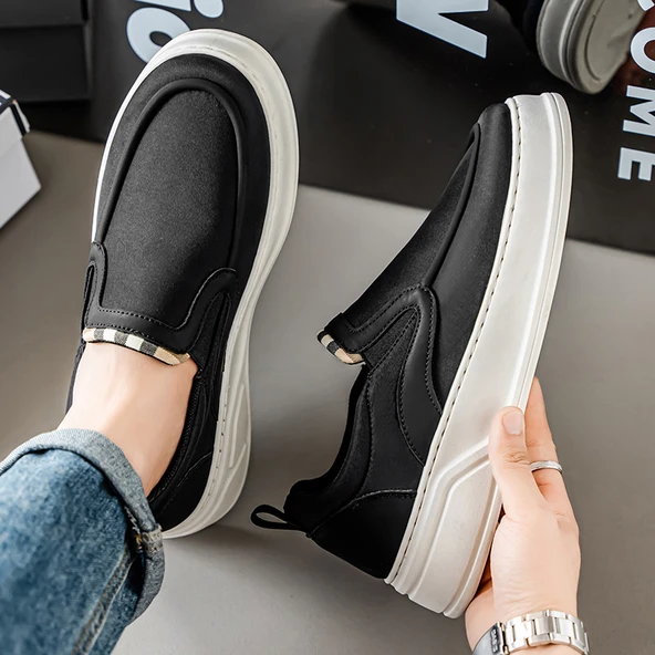Erkek Günlük Slip-On Ayakkabı (Siyah) - 2