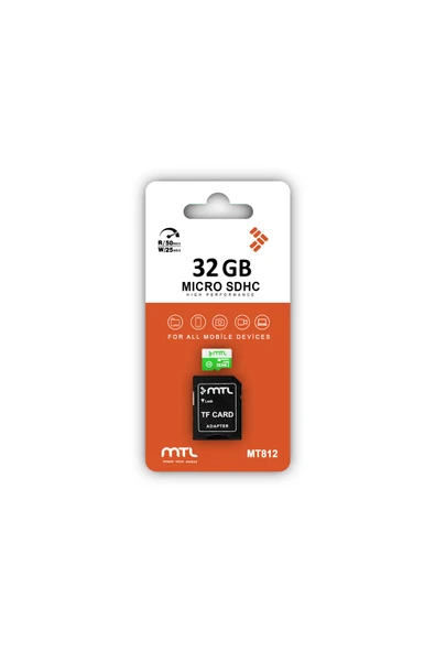 MTL  32 GB Hafıza Kartı HC Micro SD Adaptör Dahil MT812