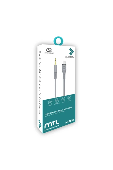 MTL  iPhone Lightning Uyumlu Tak Çalıştır 3.5 mm Aux Kablo MT2810