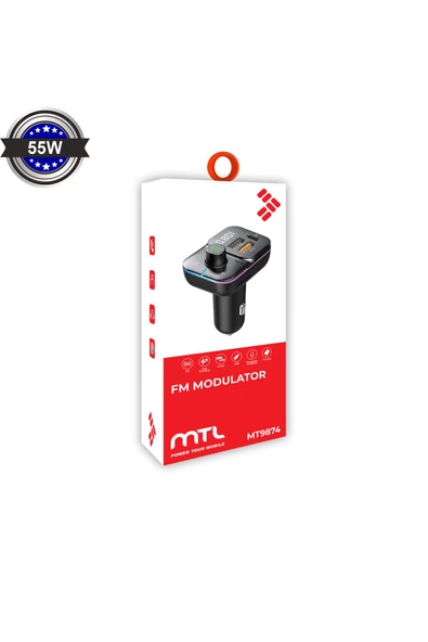 MTL  Araç İçin Bluetooth FM Modülatör Transmitter Çakmaklık MT9874