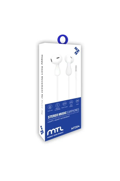 MTL  3.5 MM Jack Girişli Stereo Kulak İçi Sporcu Kablolu Kulaklık MT204