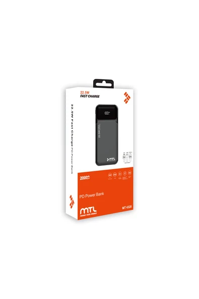 MTL  20.000 mAh 22,5W Kablolu Powerbank MT4320