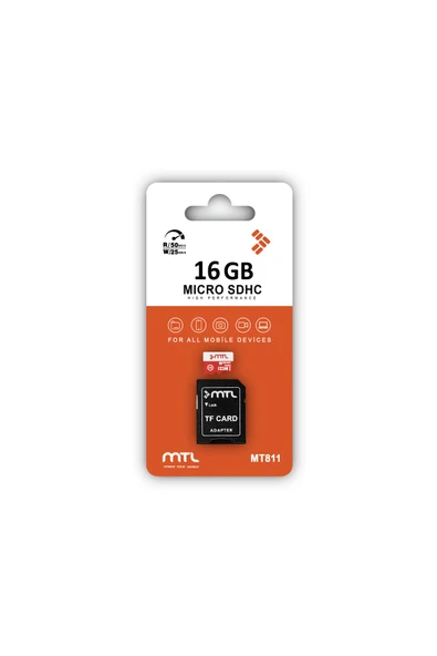 MTL  16 GB Hafıza Kartı Uyumlu  HC Micro SD Adaptör Dahil