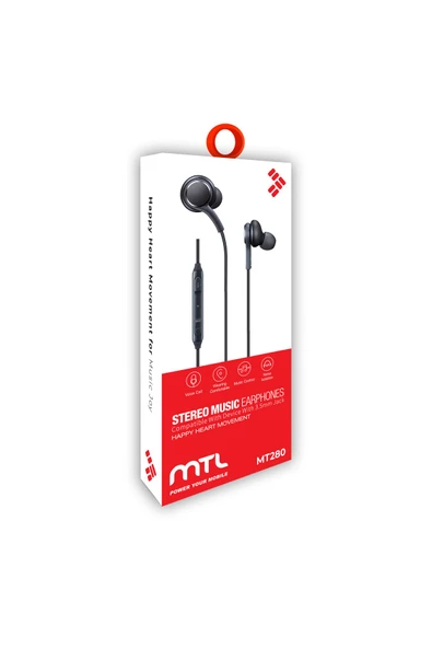 MTL  3.5 MM Jack Girişli AKG Görünümlü Stereo Kulak İçi Silikonlu Kablolu Kulaklık MT280