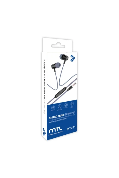 MTL  3.5 MM Jack Girişli Stereo Kulak İçi Silikonlu Kablolu Kulaklık MT271