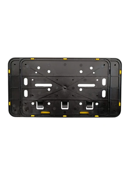 Çerçeveli Dikdörtgen Plakalık Plaka Altlığı Sarı 32X17cm 1 Adet - 2