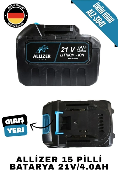 ALLİZER 15 PİLLİ BATARYA 21V/4.0AH