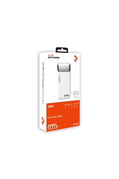 MTL  20.000 mAh 22,5W Kablolu Powerbank MT4320