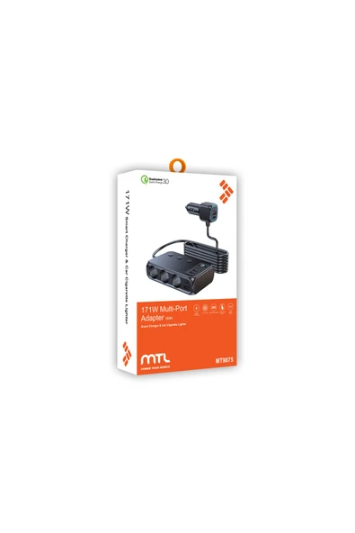 MTL  Araç Çakmaklık Çoğaltıcı USB Type-C Şarj Aleti MT9875