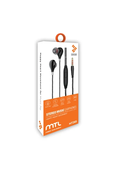 MTL  3.5 MM Jack Girişli Stereo Kulak İçi Silikonlu Kablolu Kulaklık MT265