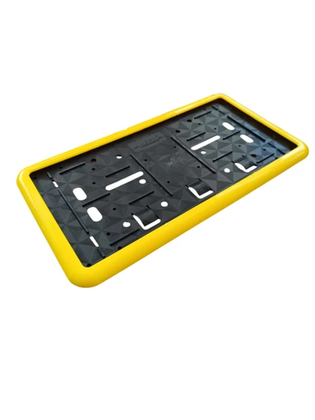 Çerçeveli Dikdörtgen Plakalık Plaka Altlığı Sarı 32X17cm 1 Adet - 3