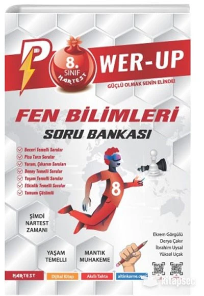 8. Sınıf Power-Up Fen Bilimleri Soru Bankası Nartest Yayınları