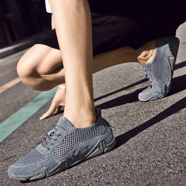 Erkek Yazlık Deri Günlük Ayakkabı (Siyah) - Resim 10