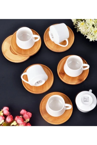 Cupa Home Kahve Fincan Takımı Bambu Tabaklı