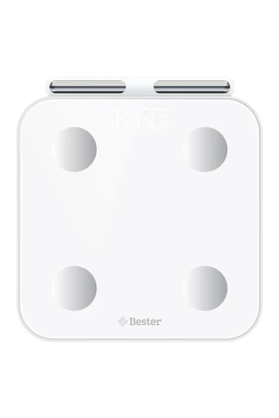 Bester BS7230 8 Elektrotlu Akıllı Tartı Kompakt Tasarım, LED Ekran, 56 Vücut Ölçümü