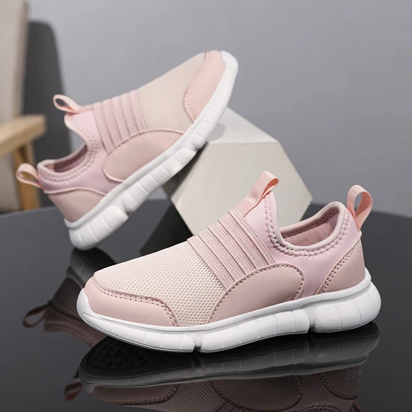Unisex Çocuk Günlük Spor Ayakkabı (Makaron Pembe)