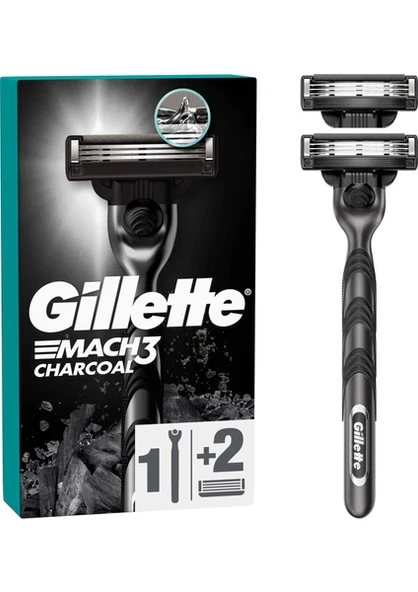 Gillette Mach3 Charcoal Yedekli Tıraş Makinesi
