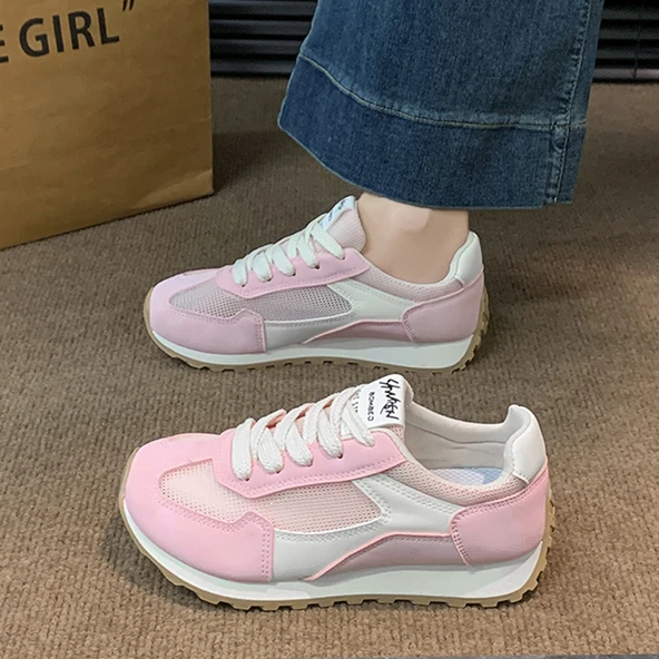 Kadın Günlük Kalın Taban Spor Ayakkabı (Pembe)