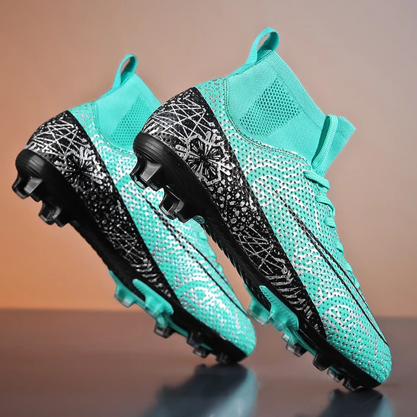 Unisex Yüksek Tabanlı Krampon Futbol Ayakkabısı (Ay Rengi)