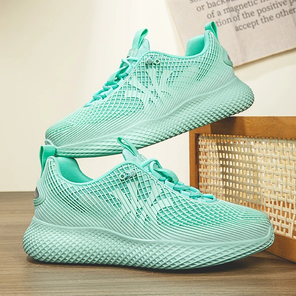 Unisex Yazlık Fileli Spor Ayakkabı (Yeşil) - Resim 4