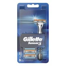 Gillette Sensor Tıraş Makinesi + 6 Yedek Bıçak