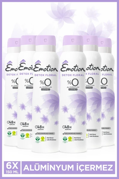 EMOTİON Detox Floral Kadın Deodorant 6x150ml