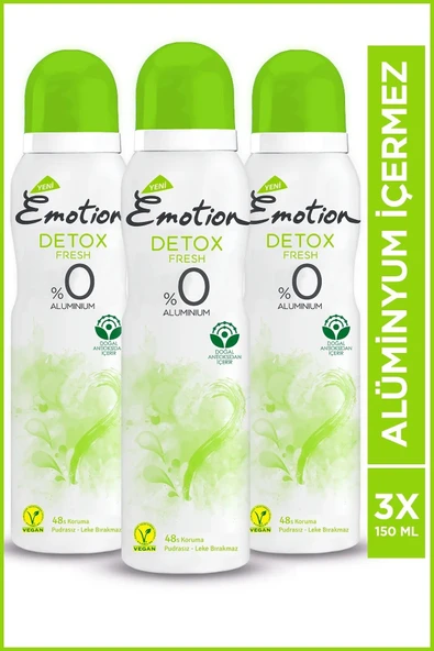 EMOTİON Detox Fresh Kadın Deodorant 3x150ml