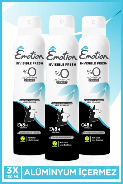 EMOTİON Invisible Fresh Kadın Deodorant 3x150ml
