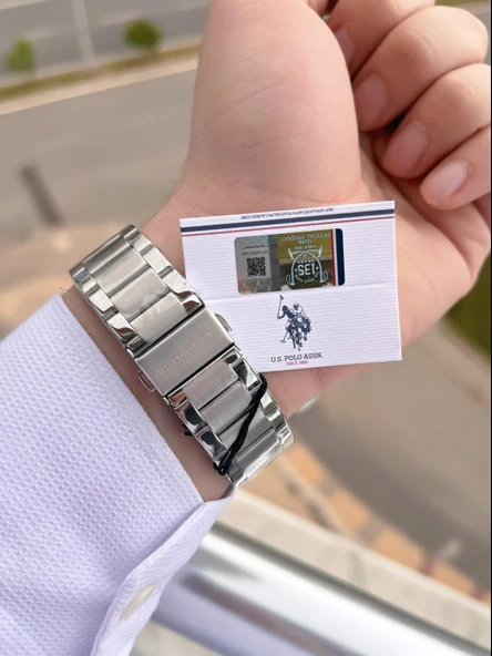 U.S.Polo Assn Çelik Kordon İç Fonksiyonları Aktif 5 Atm Suya Dayanıklı Erkek Kol Saati USPA.FS1000.03 - 5